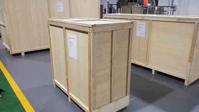 Wooden crate packaging