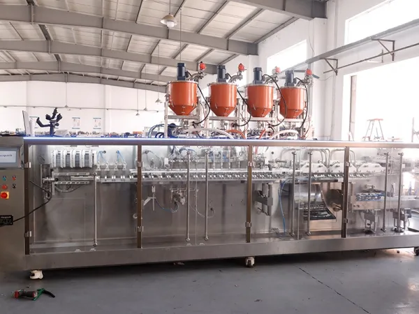 Premade Pouch Packaging Machine, 4-Nozzle Filling