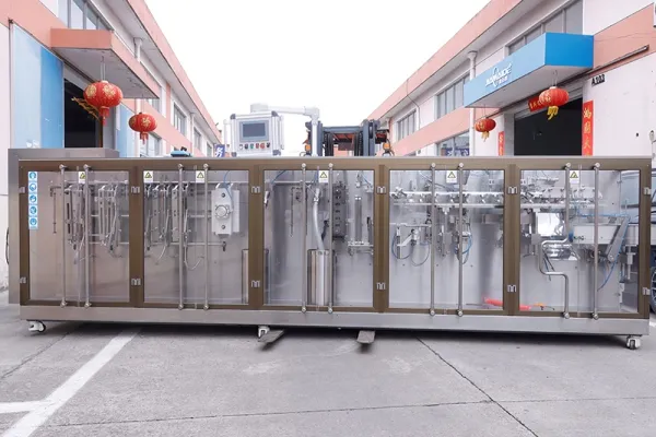 Zipper Stand-Up Pouch HFFS Packaging Machine, 2-Nozzle Filling