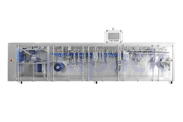 Rollstock Shaped Pouch Packaging Machine, 4-Nozzle Filling