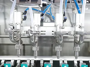 Rollstock Shaped Pouch Packaging Machine, 4-Nozzle Filling