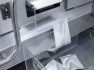 Servo Driven Rollstock Zipper Pouch Packaging Machine, 2-Nozzle Filling